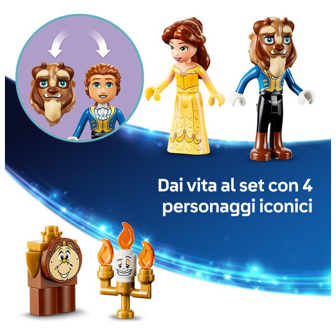 Lego 43289 Disney Princess Belle e il Castello Incantato della Bestia Set Costruzioni 254 pezzi 4 Personaggi per Bambini 5 anni