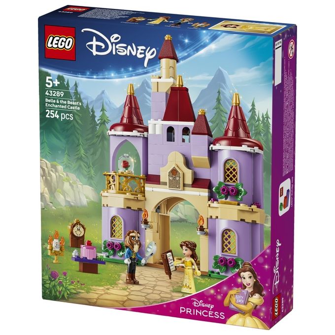 Lego 43289 Disney Princess Belle e il Castello Incantato della Bestia Set Costruzioni 254 pezzi 4 Personaggi per Bambini 5 anni