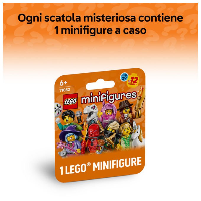 Lego 71052 Minifigures Serie 29 Scatola a Sorpresa 1 di 12 Personaggi da Collezione per Bambini dai 6 Anni