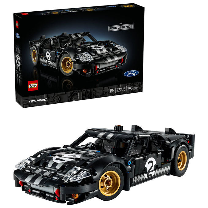 Lego 42223 Technic Auto da Corsa Ford GT40 MKII 1966 Kit di Modellismo 793 Pezzi colore Multicolore