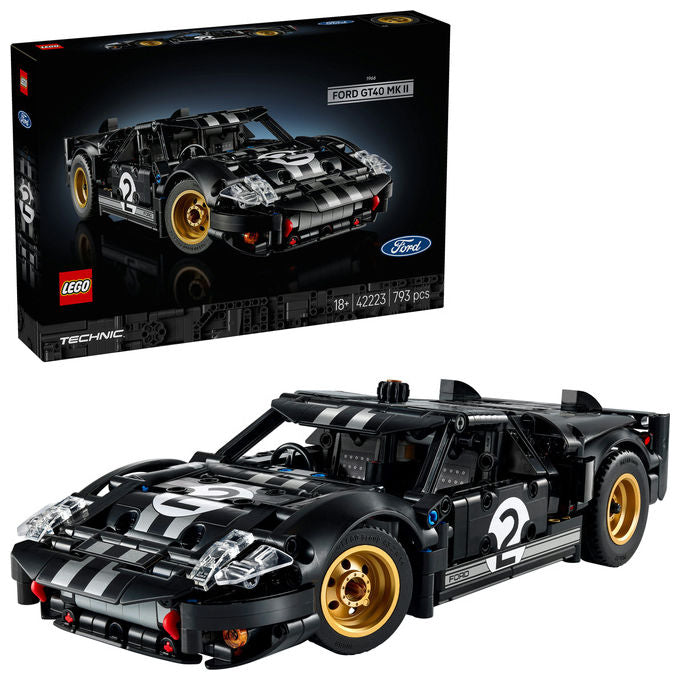 Lego 42223 Technic Auto da Corsa Ford GT40 MKII 1966 Kit di Modellismo 793 Pezzi colore Multicolore