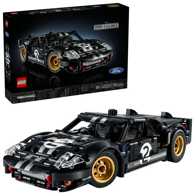 Lego 42223 Technic Auto da Corsa Ford GT40 MKII 1966 Kit di Modellismo 793 Pezzi colore Multicolore