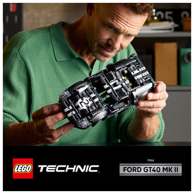 Lego 42223 Technic Auto da Corsa Ford GT40 MKII 1966 Kit di Modellismo 793 Pezzi colore Multicolore