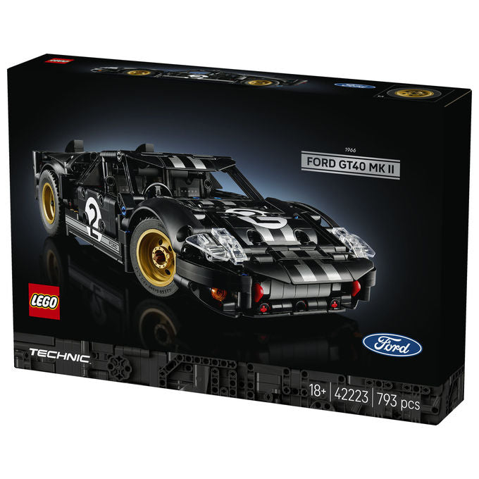 Lego 42223 Technic Auto da Corsa Ford GT40 MKII 1966 Kit di Modellismo 793 Pezzi colore Multicolore