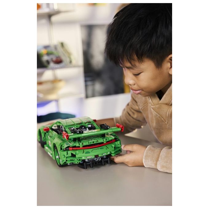 Lego 42224 Technic Auto Porsche 911 GT3 R REXY AO Racing con sterzo sospensioni differenziale portiere e bagagliaio apribili 1313 pezzi colore Multicolore