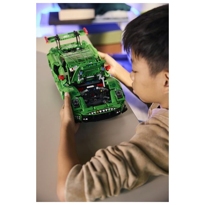 Lego 42224 Technic Auto Porsche 911 GT3 R REXY AO Racing con sterzo sospensioni differenziale portiere e bagagliaio apribili 1313 pezzi colore Multicolore