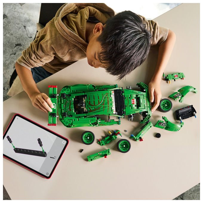 Lego 42224 Technic Auto Porsche 911 GT3 R REXY AO Racing con sterzo sospensioni differenziale portiere e bagagliaio apribili 1313 pezzi colore Multicolore