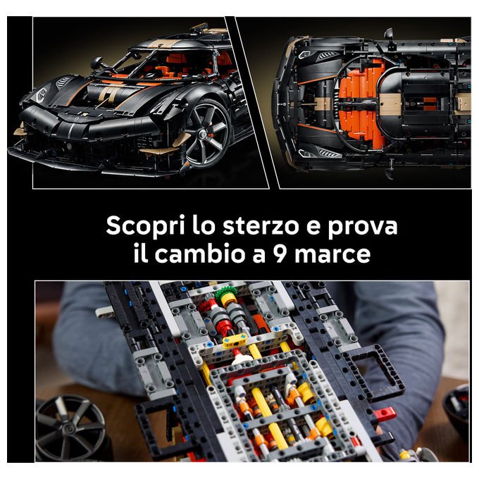 Lego 42232 Technic Kit di Modellismo per Adulti con 4104 Pezzi Motore V8 Pistoni Cambio 9 Rapporti Sospensioni Triplex Modalita' Ghost colore Multicolore