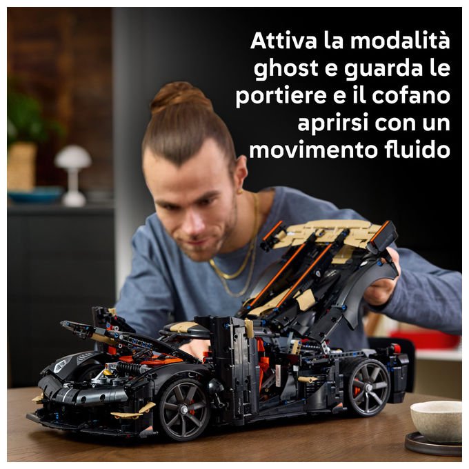 Lego 42232 Technic Kit di Modellismo per Adulti con 4104 Pezzi Motore V8 Pistoni Cambio 9 Rapporti Sospensioni Triplex Modalita' Ghost colore Multicolore