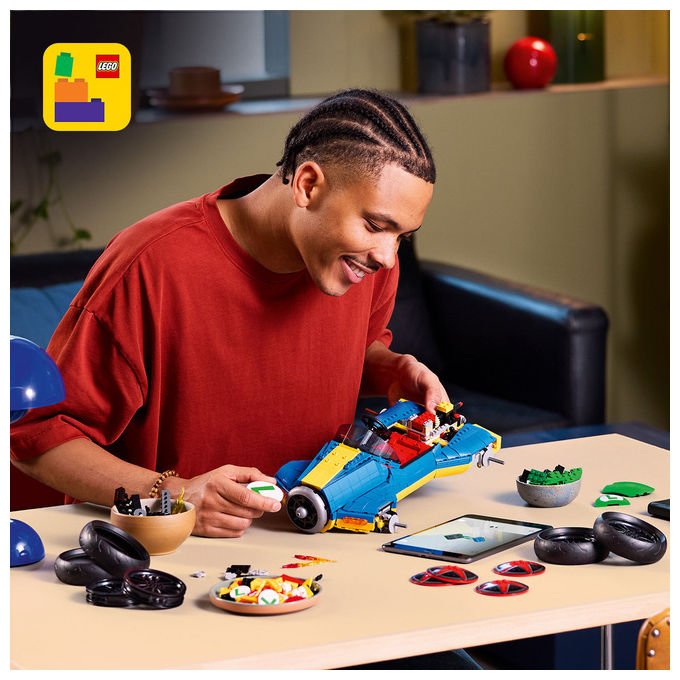 Lego 72050 Super Mario Mario Kart Luigi e Mach 8 Set da Costruzione per Adulti 2234 Pezzi 41x23x25 cm