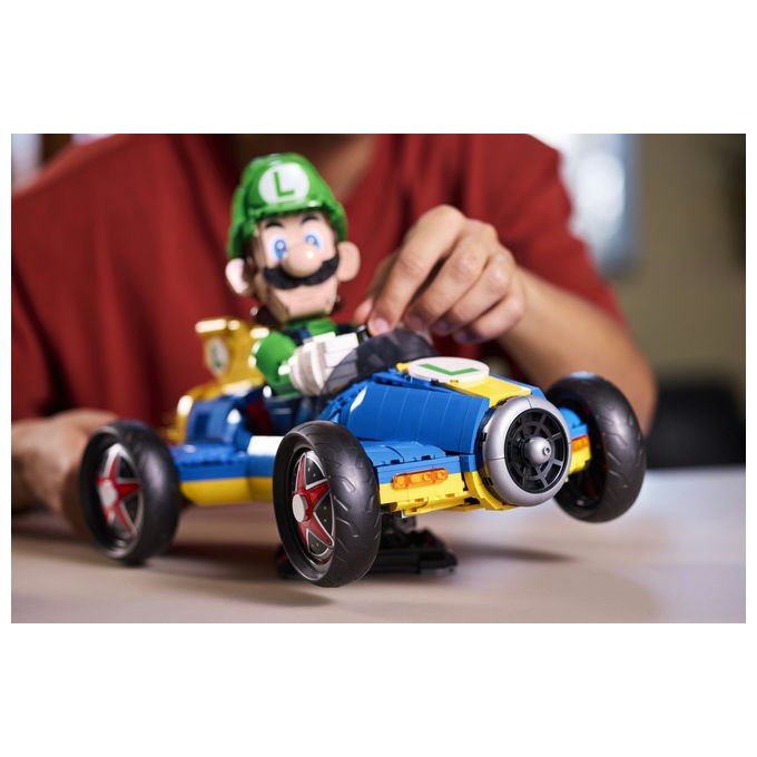 Lego 72050 Super Mario Mario Kart Luigi e Mach 8 Set da Costruzione per Adulti 2234 Pezzi 41x23x25 cm