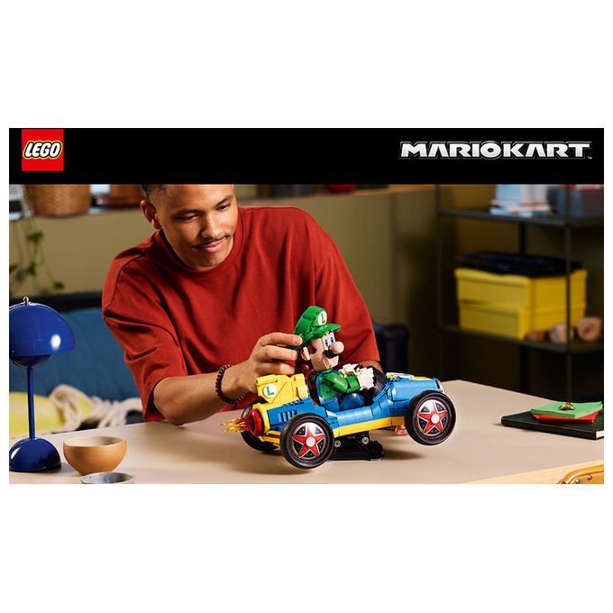 Lego 72050 Super Mario Mario Kart Luigi e Mach 8 Set da Costruzione per Adulti 2234 Pezzi 41x23x25 cm