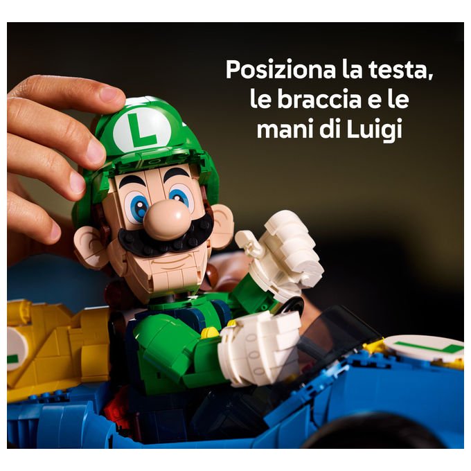 Lego 72050 Super Mario Mario Kart Luigi e Mach 8 Set da Costruzione per Adulti 2234 Pezzi 41x23x25 cm