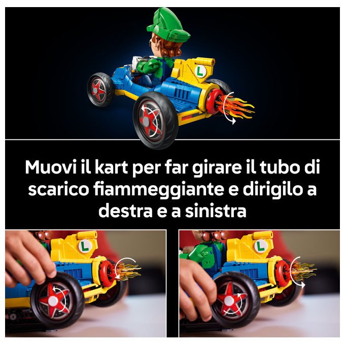 Lego 72050 Super Mario Mario Kart Luigi e Mach 8 Set da Costruzione per Adulti 2234 Pezzi 41x23x25 cm
