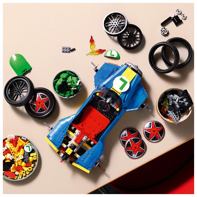Lego 72050 Super Mario Mario Kart Luigi e Mach 8 Set da Costruzione per Adulti 2234 Pezzi 41x23x25 cm