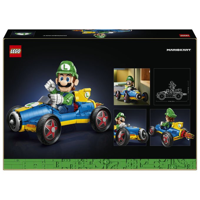 Lego 72050 Super Mario Mario Kart Luigi e Mach 8 Set da Costruzione per Adulti 2234 Pezzi 41x23x25 cm