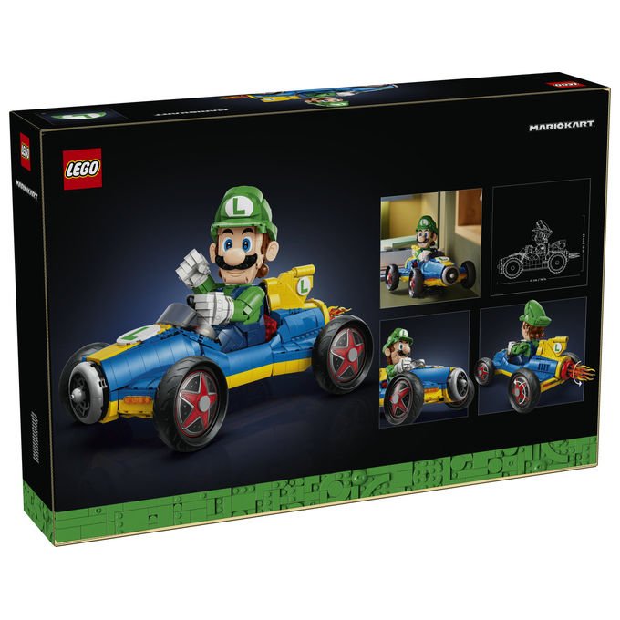 Lego 72050 Super Mario Mario Kart Luigi e Mach 8 Set da Costruzione per Adulti 2234 Pezzi 41x23x25 cm