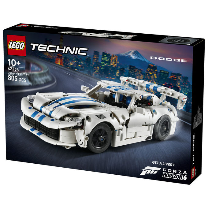 Lego 42234 Technic Auto Sportiva Dodge Viper GTS-R con Motore V10 Sterzo e Differenziale 805 pezzi colore Multicolore