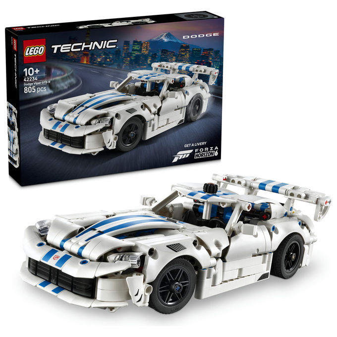 Lego 42234 Technic Auto Sportiva Dodge Viper GTS-R con Motore V10 Sterzo e Differenziale 805 pezzi colore Multicolore