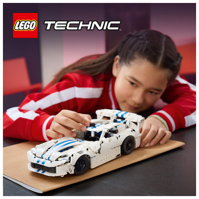 Lego 42234 Technic Auto Sportiva Dodge Viper GTS-R con Motore V10 Sterzo e Differenziale 805 pezzi colore Multicolore