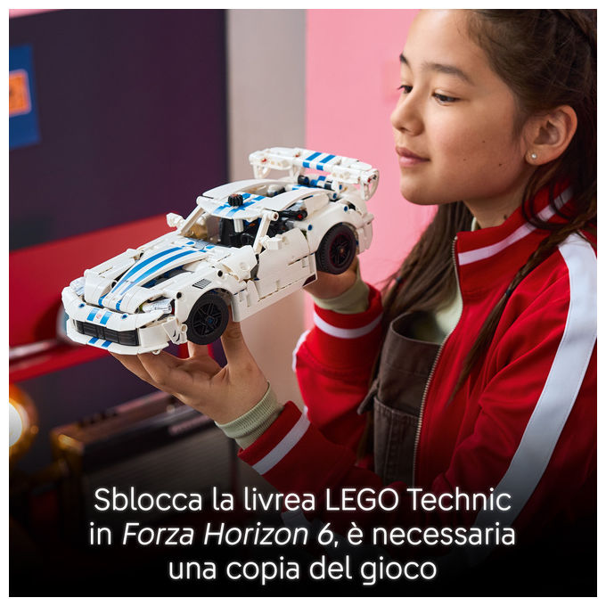 Lego 42234 Technic Auto Sportiva Dodge Viper GTS-R con Motore V10 Sterzo e Differenziale 805 pezzi colore Multicolore