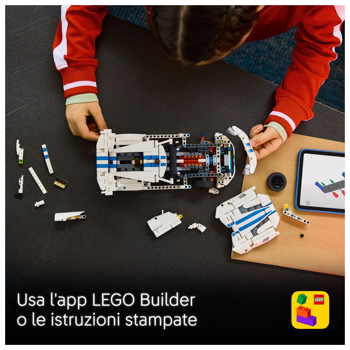 Lego 42234 Technic Auto Sportiva Dodge Viper GTS-R con Motore V10 Sterzo e Differenziale 805 pezzi colore Multicolore
