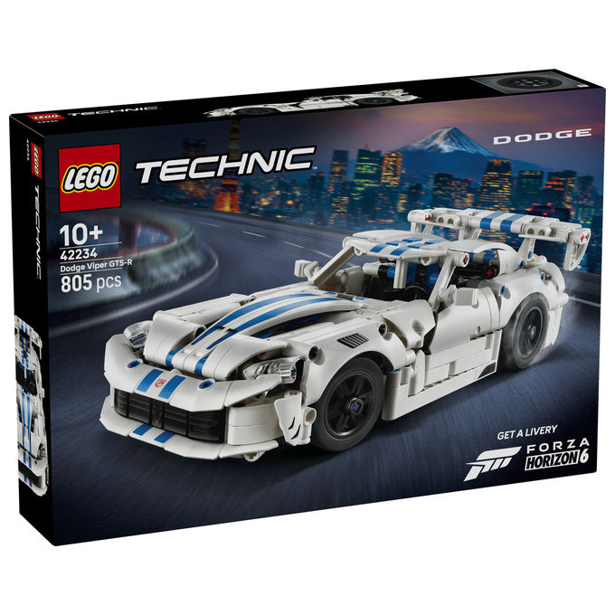 Lego 42234 Technic Auto Sportiva Dodge Viper GTS-R con Motore V10 Sterzo e Differenziale 805 pezzi colore Multicolore