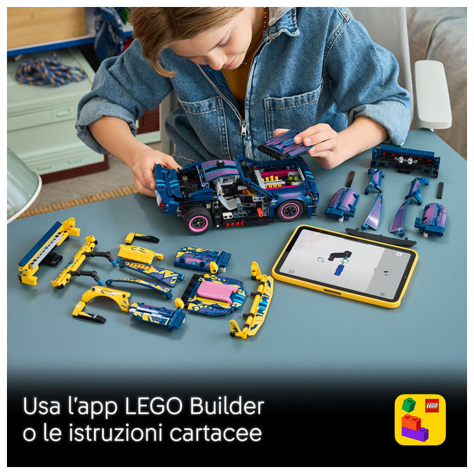 Lego 42236 Auto Ford Mustang GT Custom Garage Giocattolo con Motore V8 Sterzo HOG Parti Intercambiabili da 10+ colore Multicolore