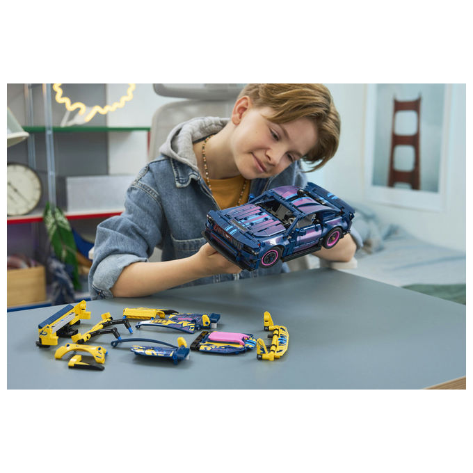 Lego 42236 Auto Ford Mustang GT Custom Garage Giocattolo con Motore V8 Sterzo HOG Parti Intercambiabili da 10+ colore Multicolore