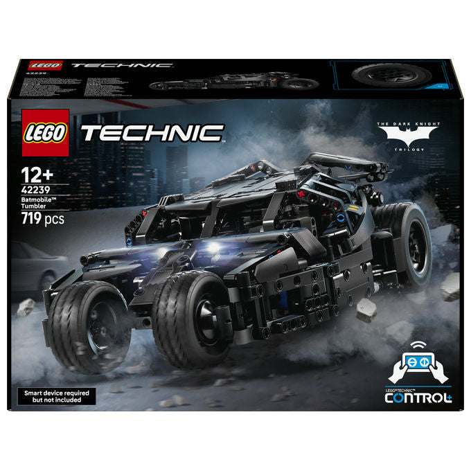 Lego 42239 Technic Batmobile Tumbler Giocattolo Telecomandato con Controllo App e Luci Funzionanti colore Nero