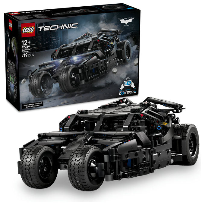 Lego 42239 Technic Batmobile Tumbler Giocattolo Telecomandato con Controllo App e Luci Funzionanti colore Nero