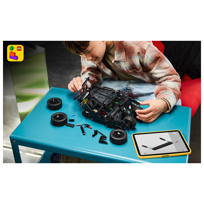 Lego 42239 Technic Batmobile Tumbler Giocattolo Telecomandato con Controllo App e Luci Funzionanti colore Nero