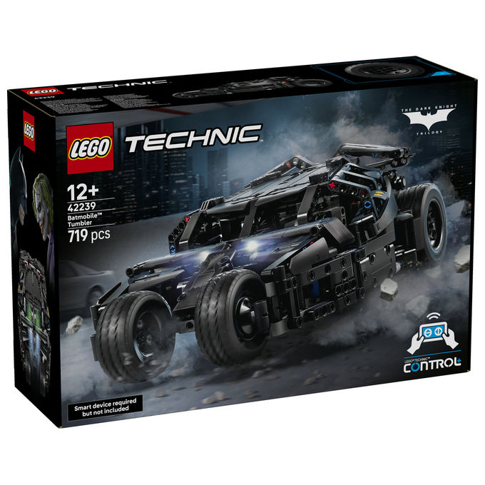 Lego 42239 Technic Batmobile Tumbler Giocattolo Telecomandato con Controllo App e Luci Funzionanti colore Nero