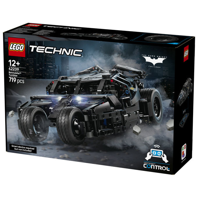 Lego 42239 Technic Batmobile Tumbler Giocattolo Telecomandato con Controllo App e Luci Funzionanti colore Nero