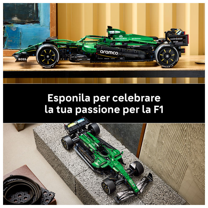 Lego 42240 Technic Auto F1 Aston Martin Aramco AMR24 Set da costruzione 1547 pezzi colore Multicolore