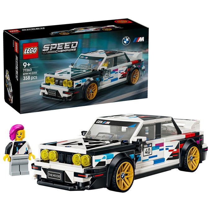 Lego 77263 Speed Champions Set di costruzione BMW M3 E30 358 pezzi colore Multicolore