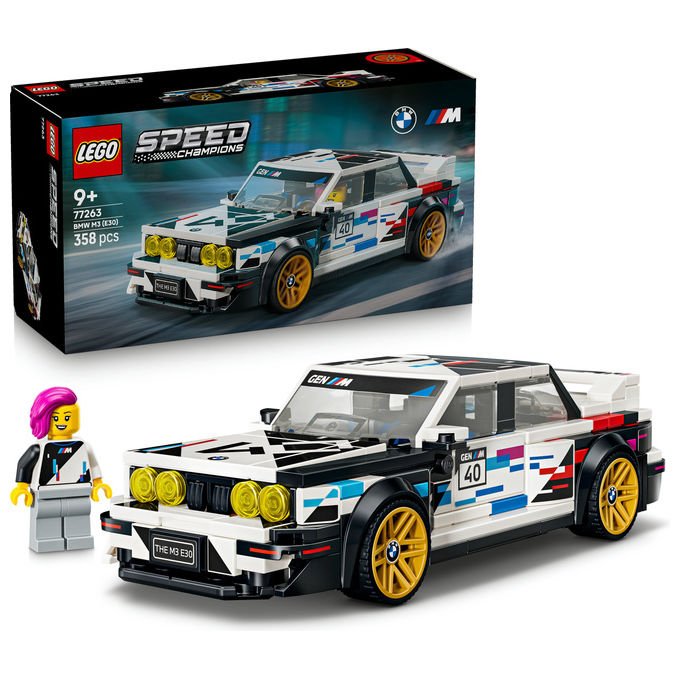 Lego 77263 Speed Champions Set di costruzione BMW M3 E30 358 pezzi colore Multicolore