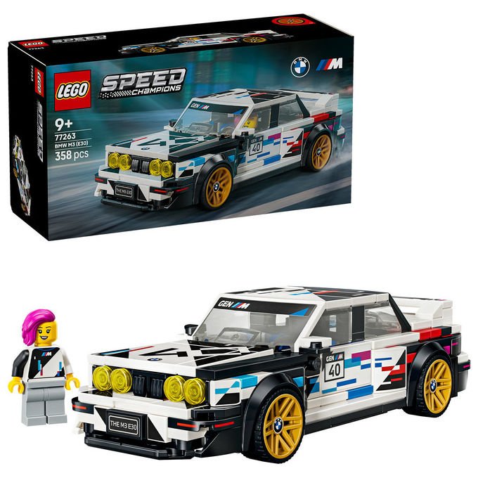 Lego 77263 Speed Champions Set di costruzione BMW M3 E30 358 pezzi colore Multicolore