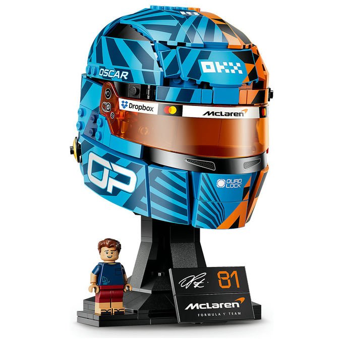 Lego 43017 Editions Casco Formula 1 Oscar Piastri McLaren Mastercard F1 Team 793 pezzi 14+ colore Papaya e Blu