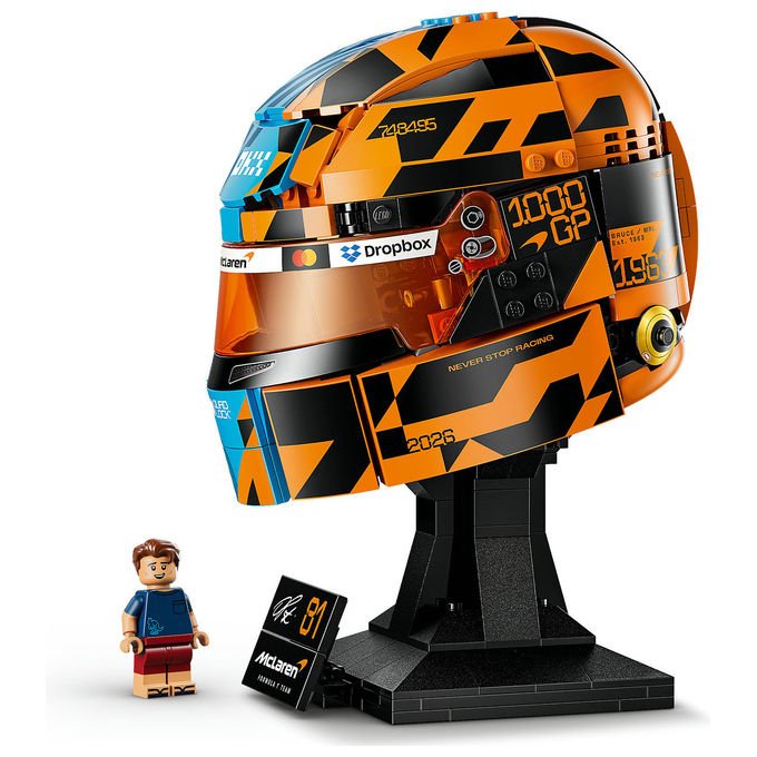Lego 43017 Editions Casco Formula 1 Oscar Piastri McLaren Mastercard F1 Team 793 pezzi 14+ colore Papaya e Blu