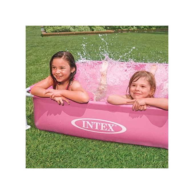 Intex 57172 Piscina Quadrata Mini Frame Fucsia 122x122x30cm