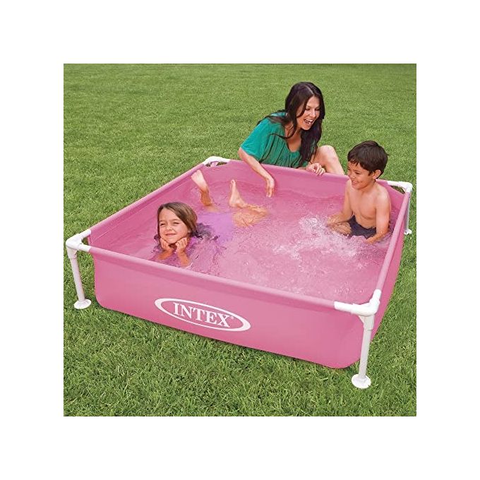 Intex 57172 Piscina Quadrata Mini Frame Fucsia 122x122x30cm