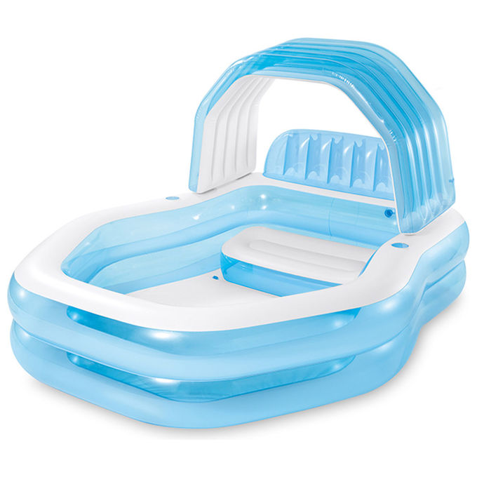 Intex 57186NP Piscina Swim Center Family Sunshade con Tettoia Parasole 229x191x135 cm