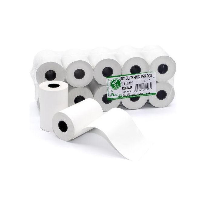 Rotolificio Pugliese Confezione 10 Roll Made Rotolo Termico Pos 57mm