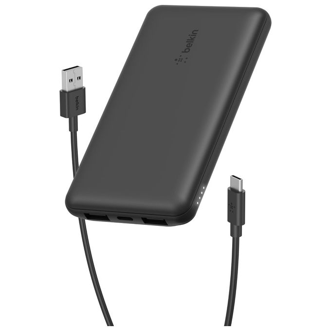Belkin BPB029HQSA BOOSTCHARGE Power Bank 10000 mAh 45W PD con Display e Cavo Integrato USB-A USB-C colore Sand