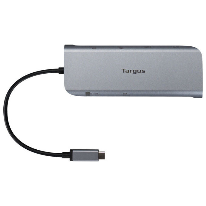 Targus DOCK427GL Docking Station USB-C Dual HDMI 4K 140W 10 Gbit-s 2x USB 3.2 Gen 2 Type-C 2x Type-A 1Gbps Ethernet colore Grigio