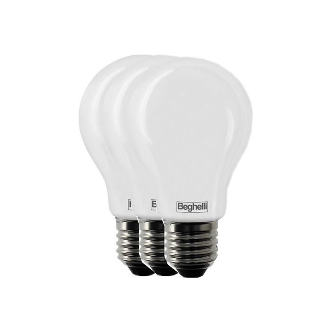 Beghelli Lampadina Led a Goccia 8W Resa 75W 3 Pezzi