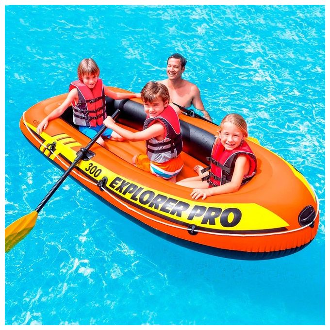 Intex Gommone Explorer Pro 200 remi e pompa inclusi Single 244x 117 x 36 cm