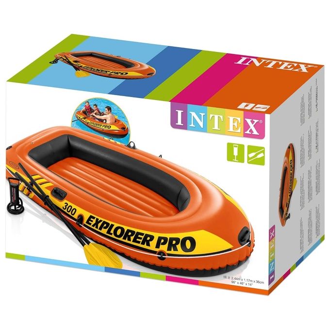 Intex Gommone Explorer Pro 200 remi e pompa inclusi Single 244x 117 x 36 cm