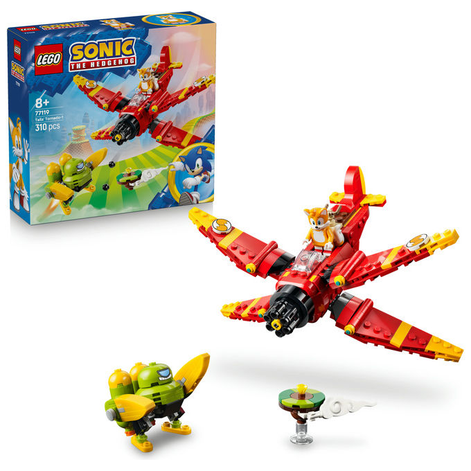 Lego 77119 Sonic the Hedgehog Set da Costruzione Tornado-1 di Tails con 2 Personaggi e Smeraldo del Caos 310 Pezzi colore Multicolore